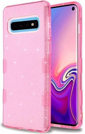 Samsung S10 - Glitter Back Cover - Roze
