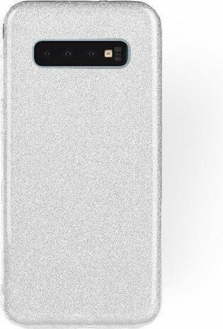 Samsung S10 Plus - Glitter Back Cover - Zilver