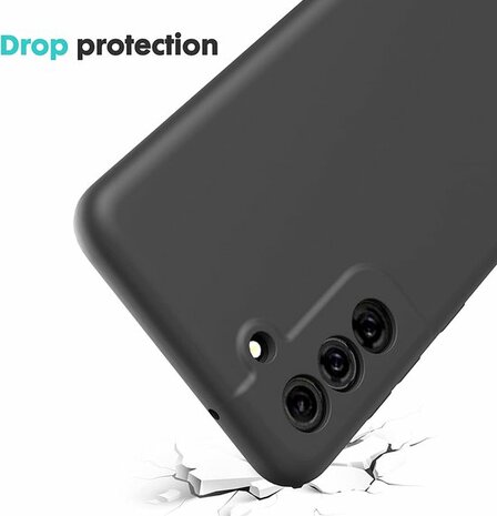 Samsung S21 FE - Siliconen Back Cover - Zwart