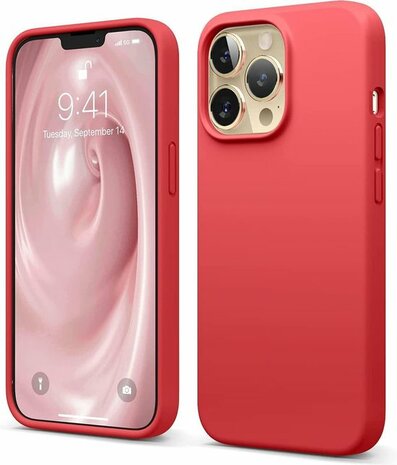 iPhone 13 Pro - Siliconen Back Cover - Rood