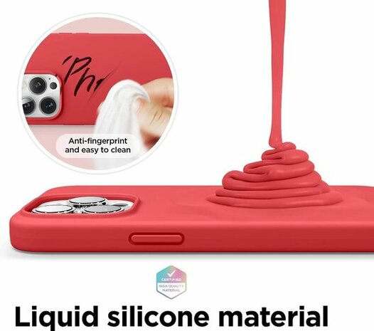 iPhone 13 Pro - Siliconen Back Cover - Rood