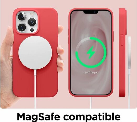 iPhone 13 Pro - Siliconen Back Cover - Rood