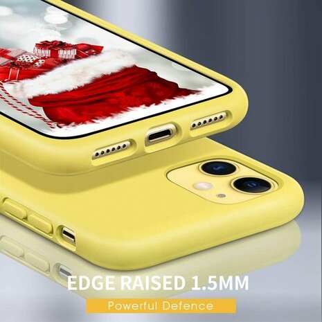 iPhone 12 Mini - Siliconen Back Cover - Geel