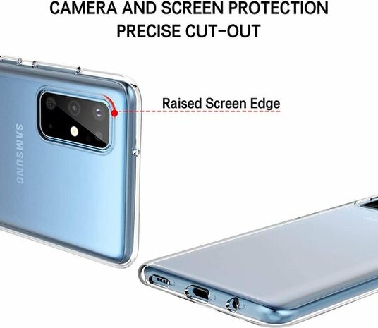 Samsung S20 Plus - Siliconen Back Cover - Transparant
