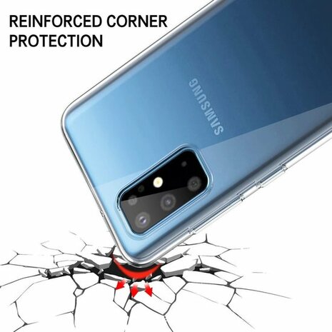 Samsung S20 Plus - Siliconen Back Cover - Transparant