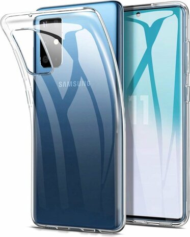 Samsung S20 Plus - Siliconen Back Cover - Transparant