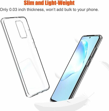 Samsung S20 Plus - Siliconen Back Cover - Transparant