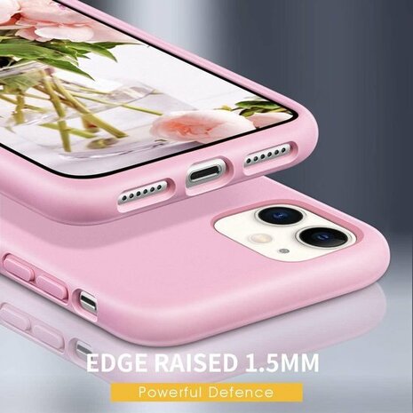 iPhone 12 Mini - Siliconen Back Cover - Roze