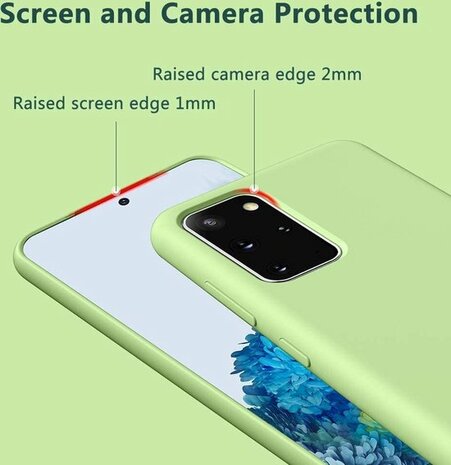 Samsung S20 Plus - Siliconen Back Cover - Licht Groen