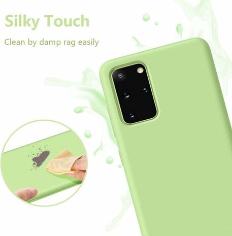 Samsung S20 Plus - Siliconen Back Cover - Licht Groen