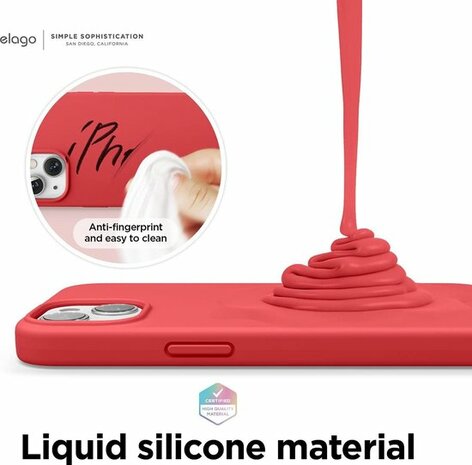 iPhone 13 Mini - Siliconen Back Cover - Rood