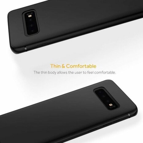 Samsung S10 Plus - Siliconen Back Cover - Zwart