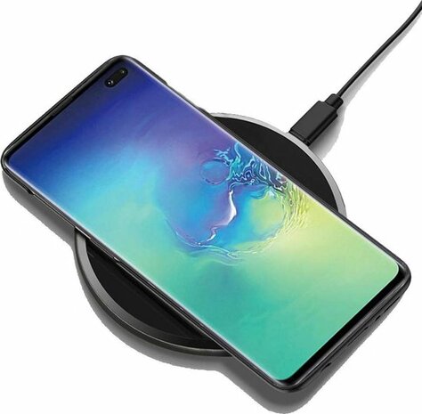 Samsung S10 Plus - Siliconen Back Cover - Zwart