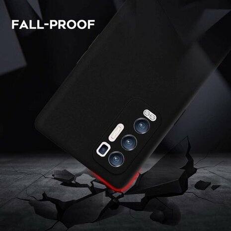 Find X3 Neo 5G - Siliconen Back Cover - Zwart