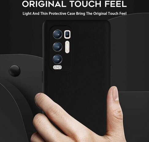 Find X3 Neo 5G - Siliconen Back Cover - Zwart