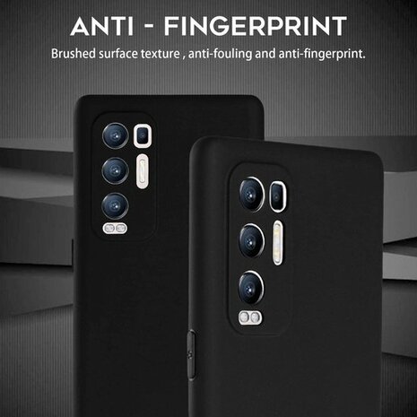 Find X3 Neo 5G - Siliconen Back Cover - Zwart