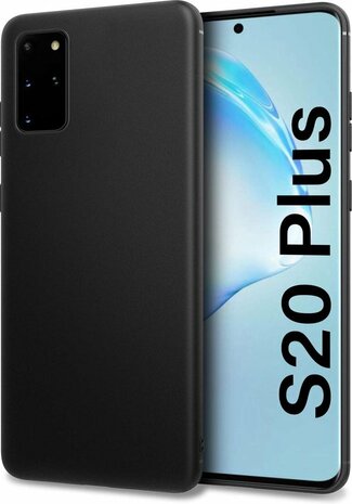 Samsung S20 Plus - Siliconen Back Cover - Zwart