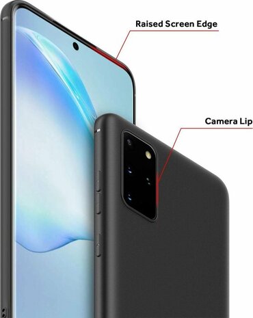 Samsung S20 Plus - Siliconen Back Cover - Zwart