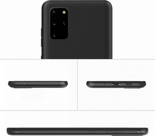 Samsung S20 Plus - Siliconen Back Cover - Zwart