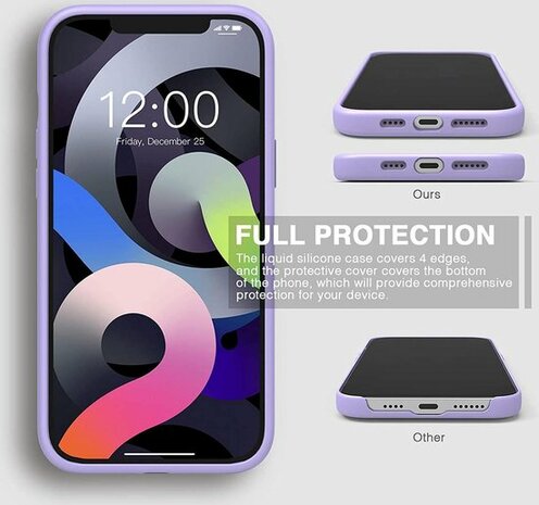 iPhone 12 Pro Max - Siliconen Back Cover - Paars