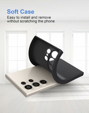 Samsung S24 Ultra - Siliconen Back Cover - Zwart