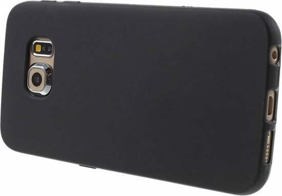 Samsung S6 Edge - Siliconen Back Cover - Zwart