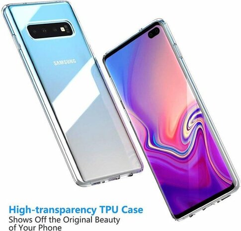 Samsung S10 Plus - Siliconen Back Cover - Transparant