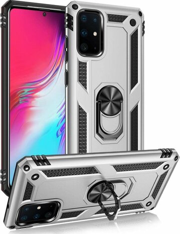 Samsung S20 Plus - Armor met Kickstand Ring - Grijs