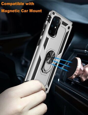 Samsung S20 Plus - Armor met Kickstand Ring - Grijs