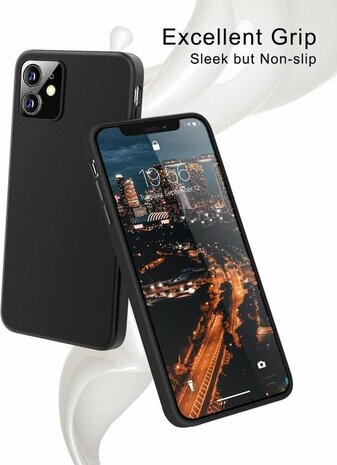 iPhone 12 Mini - Siliconen Back Cover - Zwart
