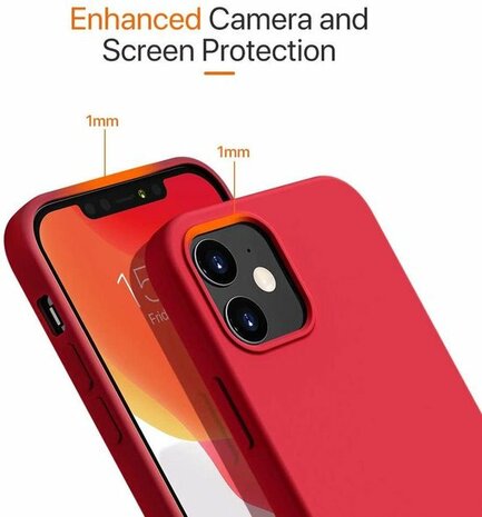iPhone 12 Mini - Siliconen Back Cover - Rood