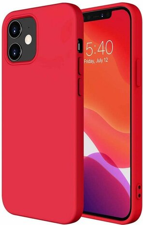 iPhone 12 Mini - Siliconen Back Cover - Rood