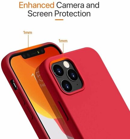 iPhone 12 Pro Max - Siliconen Back Cover - Rood