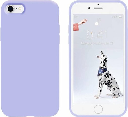 iPhone SE (2020) - Siliconen Back Cover - Paars