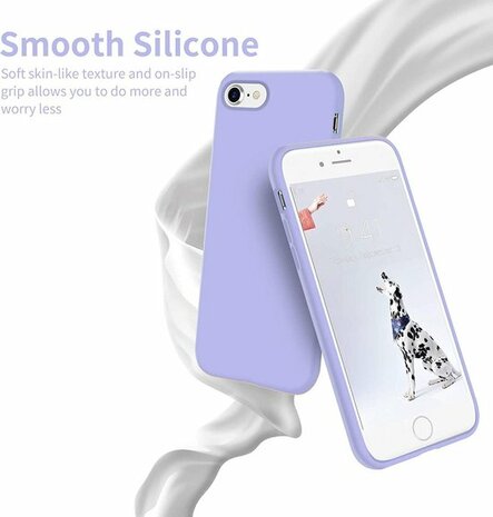 iPhone SE (2020) - Siliconen Back Cover - Paars