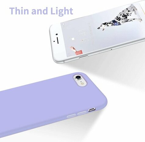 iPhone SE (2020) - Siliconen Back Cover - Paars