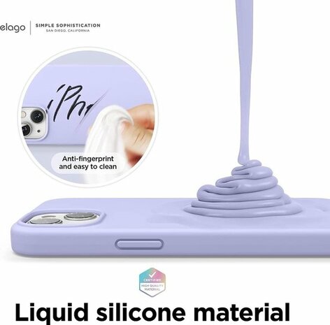 iPhone 13 Mini - Siliconen Back Cover - Paars