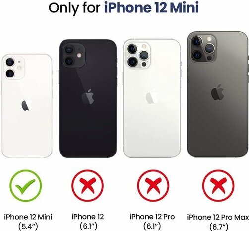 iPhone 12 Mini Grijs - Armor met Kickstand Ring