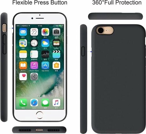 iPhone SE (2020) - Siliconen Back Cover - Zwart