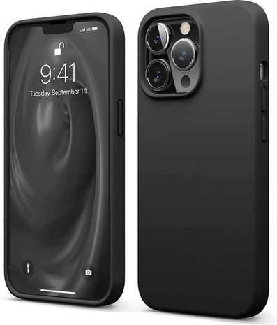 iPhone 13 Pro - Siliconen Back Cover - Zwart