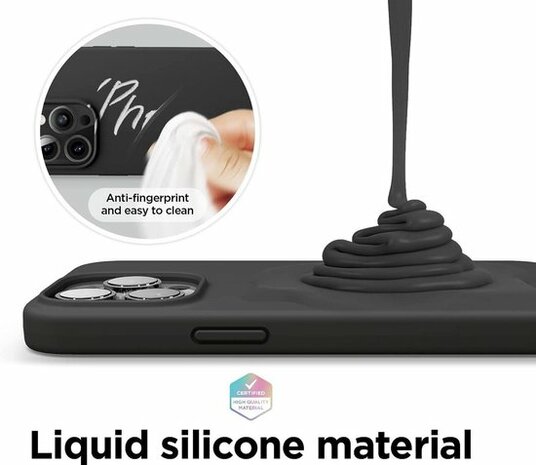 iPhone 13 Pro - Siliconen Back Cover - Zwart