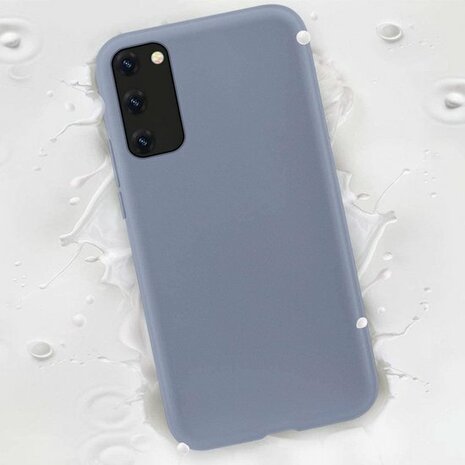 Samsung S20 - Siliconen Back Cover - Paars