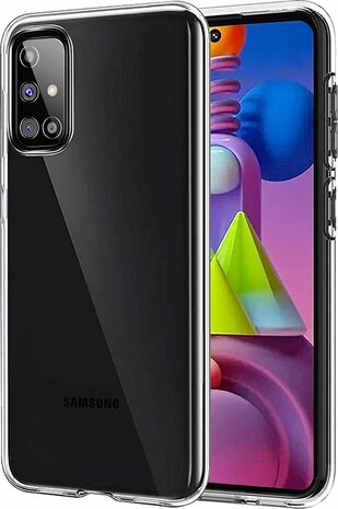 Samsung M51 - Siliconen Back Cover - Transparant