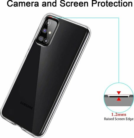 Samsung M51 - Siliconen Back Cover - Transparant
