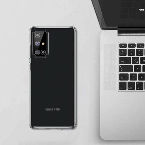 Samsung M51 - Siliconen Back Cover - Transparant