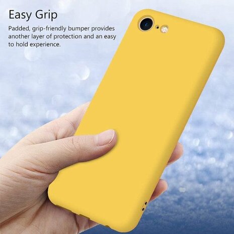 iPhone SE (2020) - Siliconen Back Cover - Geel