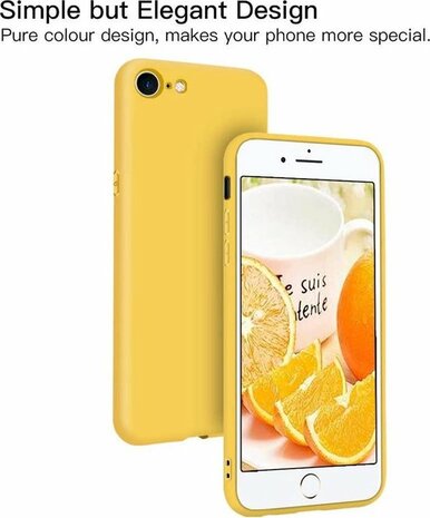 iPhone SE (2020) - Siliconen Back Cover - Geel