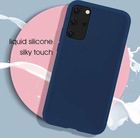Samsung S20 Plus - Siliconen Back Cover - Donker Blauw