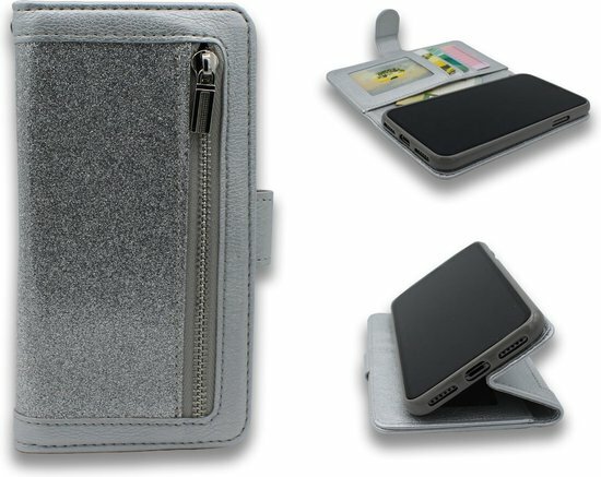 iPhone XS Max - Rits Book Case - Zilver