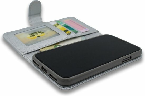 iPhone XS Max - Rits Book Case - Zilver